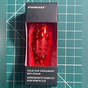 NWT✨Starbucks 2023 Prism Red Prism🦄Mini Cold Cup Ornament Keychain
